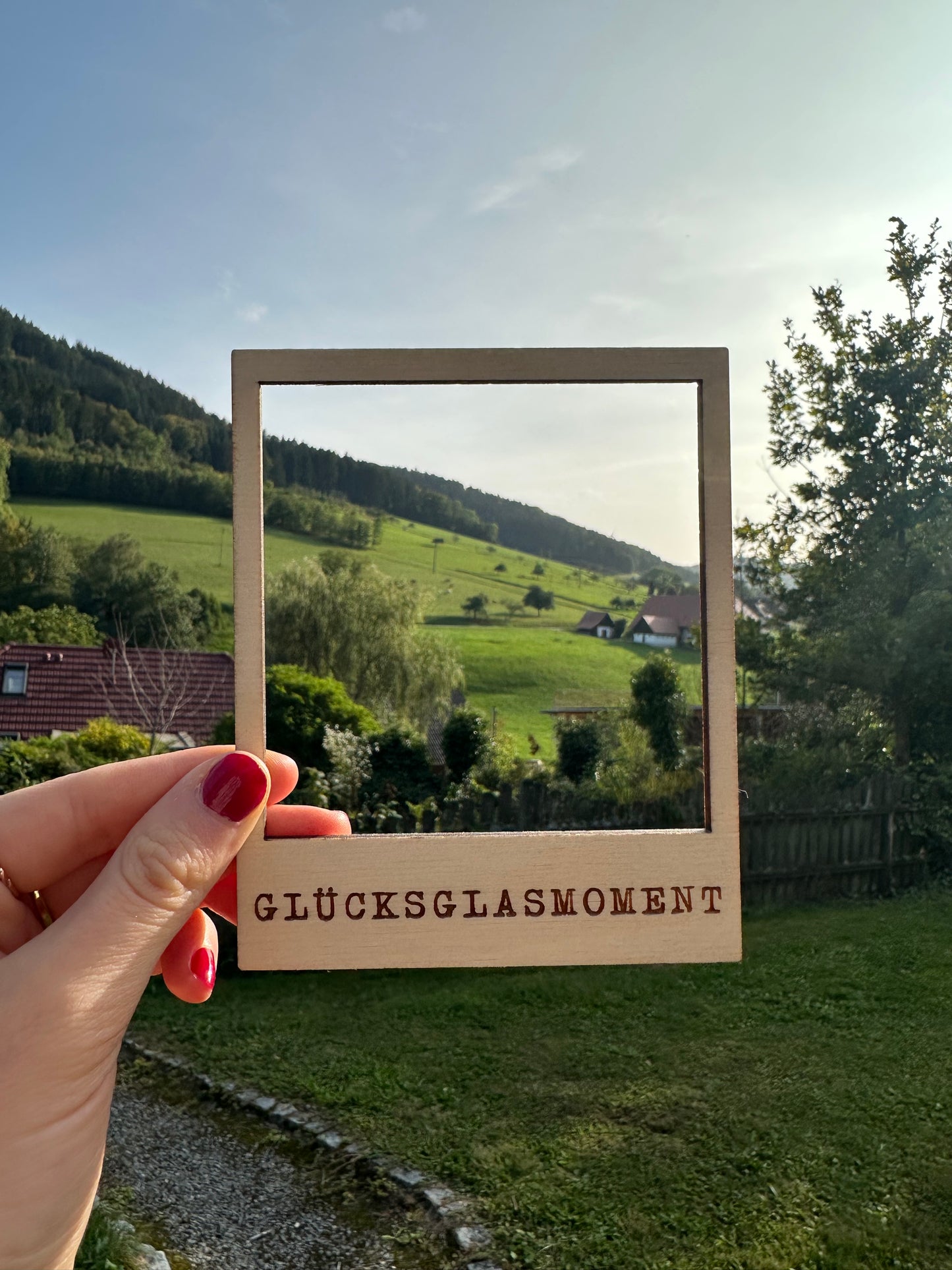 Polaroidrahmen aus Birkenholz
